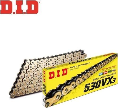 DID 530VX3 GOLD X-RİNG ZİNCİR-102 BAKLA KAWASAKI ZX 600cc 1985-2004
