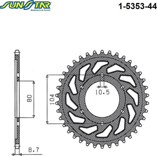 ARKA DİŞLİ KAWASAKI ZX-9R NINJA 900cc 1994-2003
