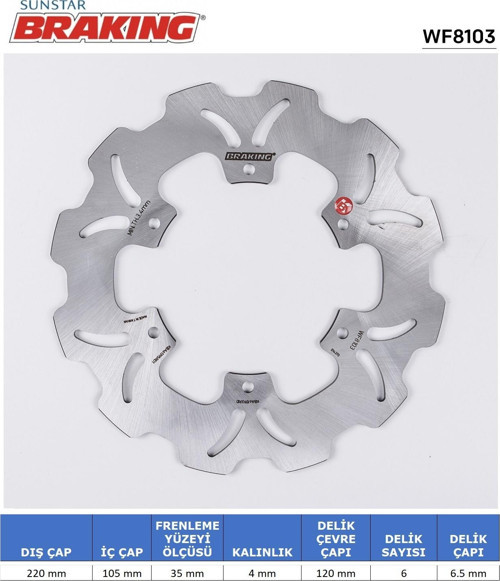 VESPA GTS 125-250-300 DALGALI ÖN VE ARKA FREN DİSKİ 2010-2022