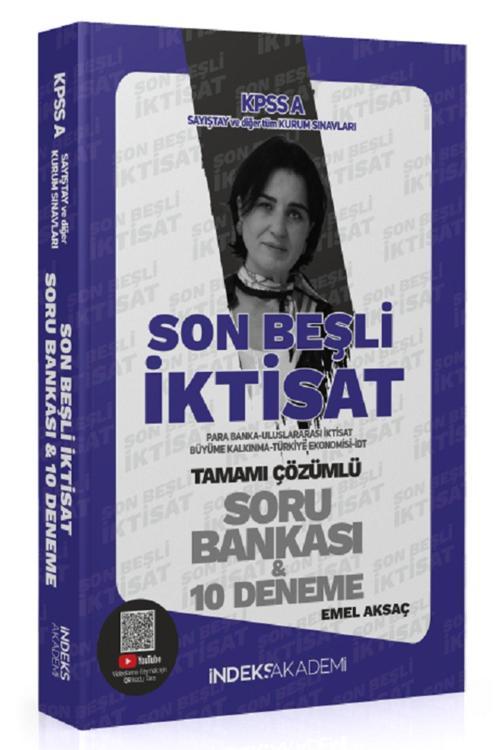 İndeks Akademi 2024-2025 KPSS A Grubu A Grubu İktisat Son Beşli  Soru Bankası ve 10 Deneme Çözümlü