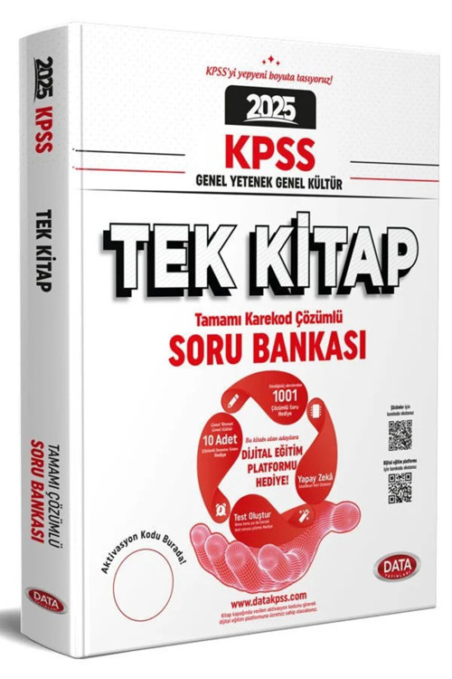 2025 KPSS Genel Yetenek - Genel Kültür Tek Kitap Soru Bankası - Karekod Çözümlü 2025