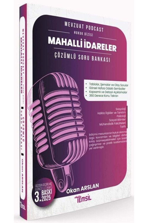 Temsil 2025 Kaymakamlık Hakimlik KPSS Mahalli İdareler Mevzuat Podcast Soru Ban.