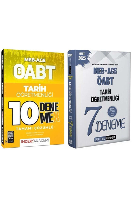 Pegem + İndeks 2025 ÖABT MEB-AGS Tarih Öğretmenliği 7+10 Deneme 2 li Set Pegem + İndeks Akademi Yayı