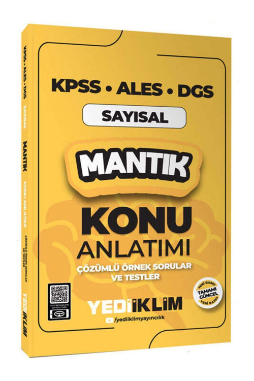 Yediiklim Yayınları 2025 KPSS ALES DGS Sayısal Mantık Konu Anlatımı
