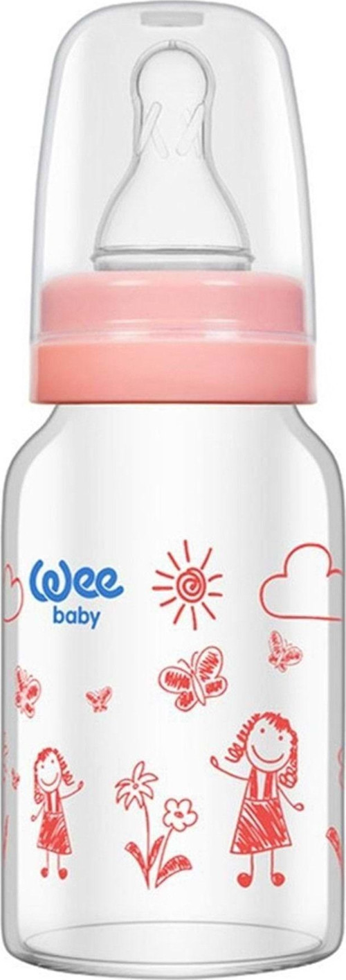 Isıya Dayanıklı Cam Biberon 120Ml (Kod:770) - Pembe
