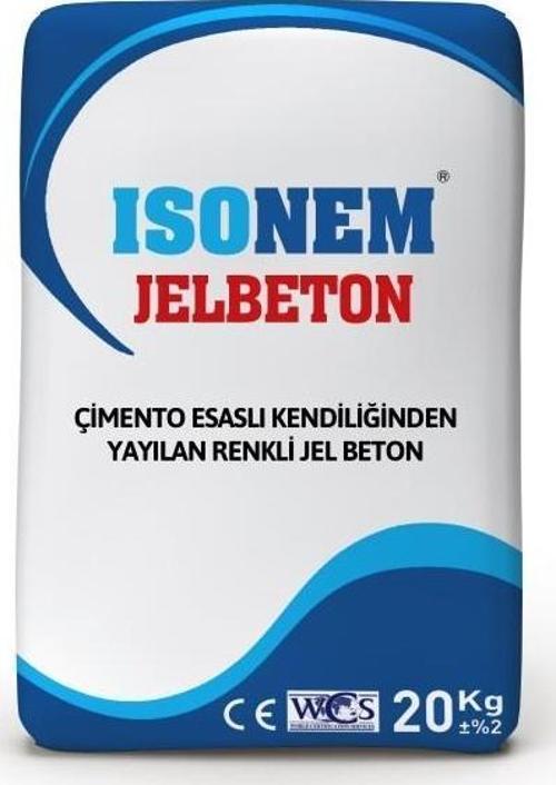 İsonem Çimento Esaslı Kendiliğinden Yayılan Renkli JeLBeton 20 Kg Mavi