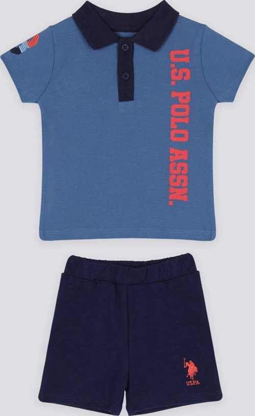 U.S. Polo Assn Azure Mavi Bebek Polo Yaka Tshirt Takım