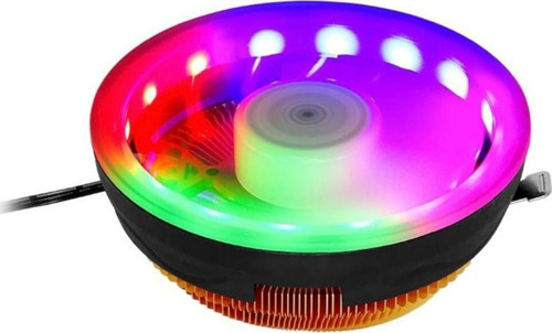 Rainbow İşlemci Fanı Intel Amd Uyumlu 3 Pın Hidrolik Cpu Rgb Fan