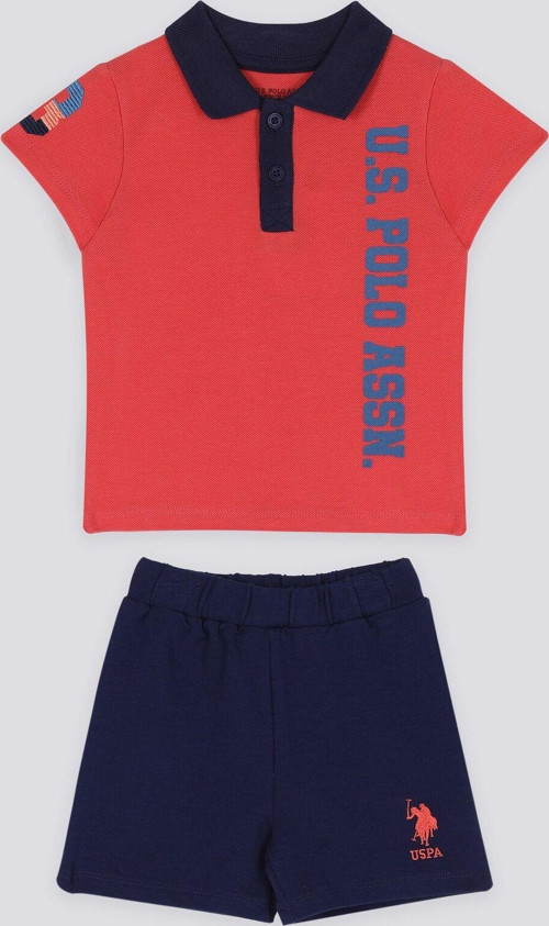 Azure Mavi Bebek Polo Yaka Tshirt Takım