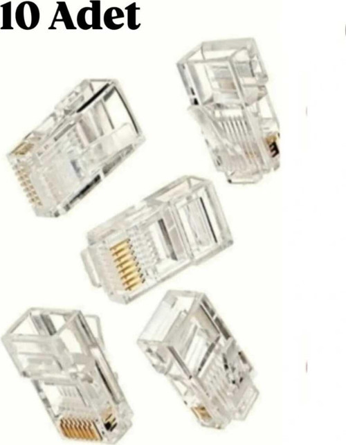 10 Adet Cat5 Cat6 Rj45 8P8C Jack Ethernet İnternet Modem Kablosu Soketi Network Uç