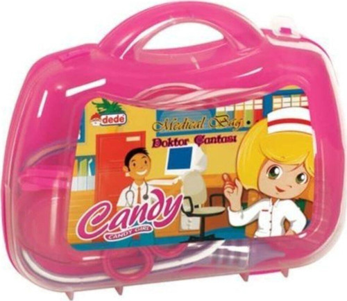 Candy Fuşye Kız Doktor Seti Ve Çantası
