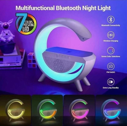 G Speaker Bt-2301 Kablosuz Şarj Özellikli Led Işıklı Bluetooth Hoparlör Masa Lambası