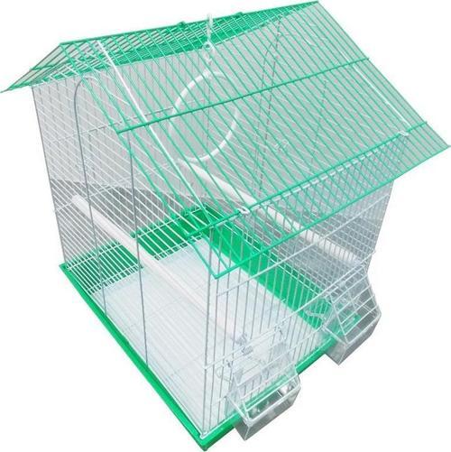 İki Kapılı Çatılı Muhhabbet Kafesi 35x28x46 Çift Renk, 2 ad Yemlik, 2 ad Tünek, 1 ad halka Oyuncak, Çekmeceli, Te