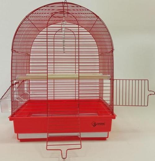 İki Kapılı Davul Kafes 35x28x46 cm Kırmızı