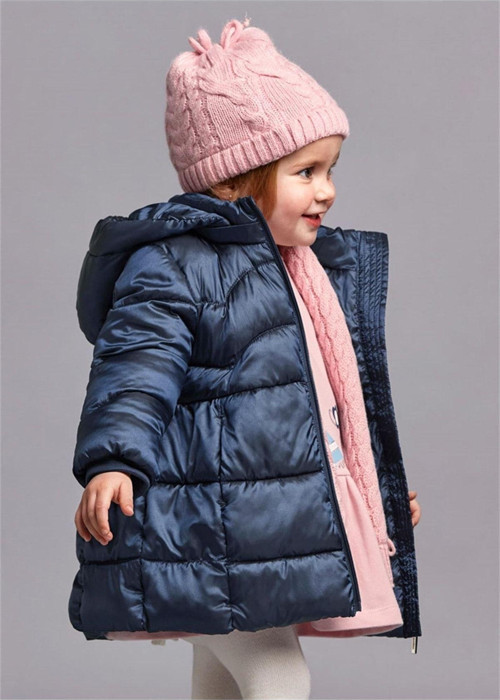 Kız Bebek Dolgulu Mont Lacivert 2438
