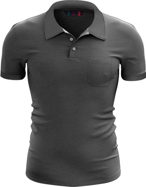 %100 Pamuk Cepli Polo T-Shirt Paratus Antrasit Melanj