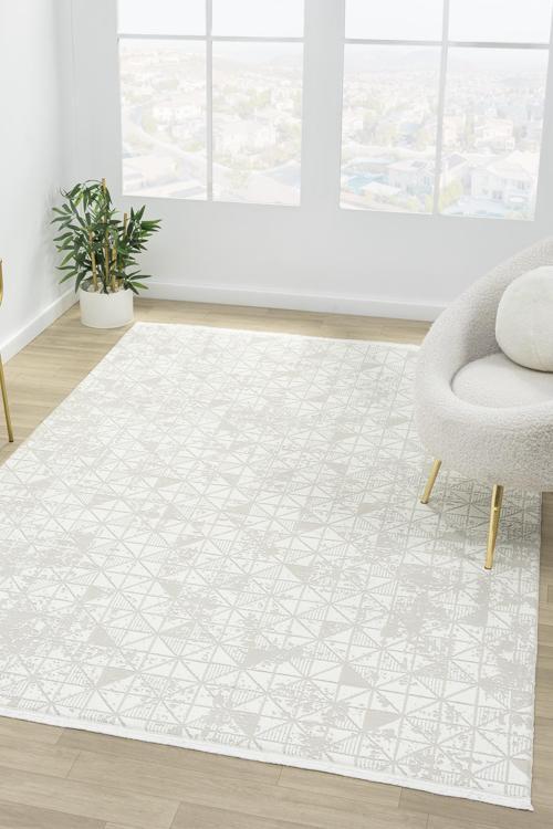 Touch Beyaz Salon Oturma Odası Çocuk Odası Yatak Odası Halısı 0TO365