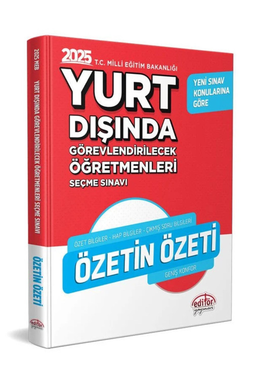 2025 MEB Yurt Dışında Görevlendirilecek Öğretmenleri Seçme Sınavı Özetin Özeti