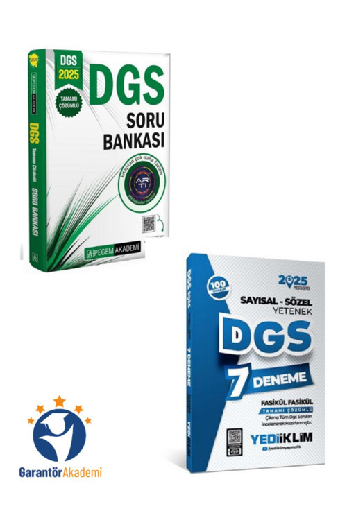 2025 Pegem DGS Soru Bankası + Yediiklim Sayısal Sözel Yetenek 7'li Deneme