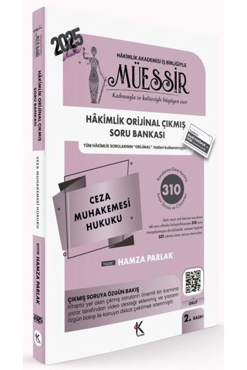 Kuram 2025 Bas.MÜESSİR Hakimlik Ceza Muhakemesi Hukuku Orijinal Çıkmış Soru