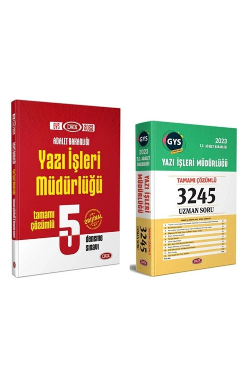 Data Gys Adalet Bakanlığı Yazı Işleri Müdürlüğü 3245 Soru Ve Deneme Seti