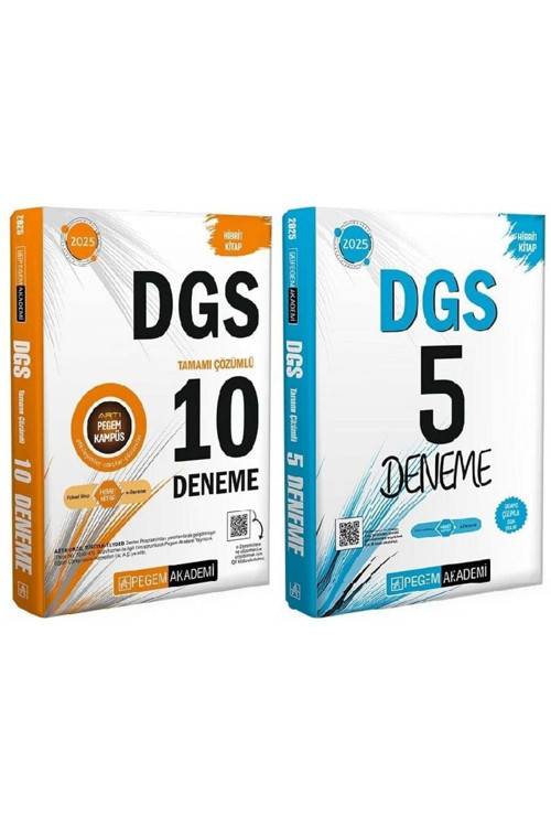 Pegem 2025 Baskı DGS 10+5 Deneme 2 li Set