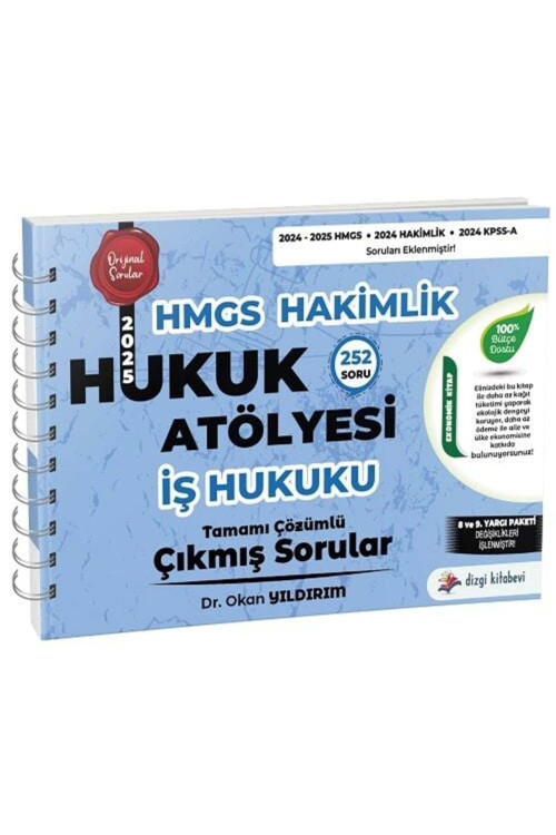 Dizgi Kitap 2025 HMGS Hakimlik İş Hukuku Hukuk Atölyesi Çıkmış Sorular