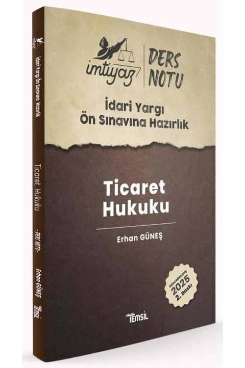 Temsil 2025 Baskı İmtiyaz İYÖS İdari Yargı Ön Sınavı Ticaret Hukuku Ders Notu
