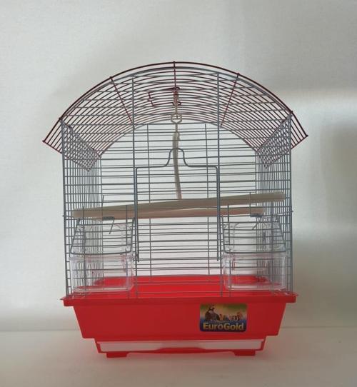 Qh Pet Cage Kafes Renkli 30x23x39 Kırmızı Muhabbet Kanarya