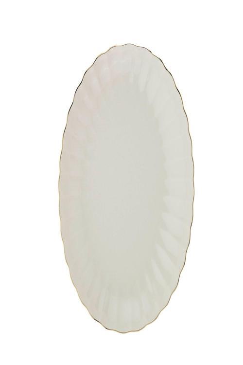 Bone Luz Altın File Kayık Tabak 27x19cm Tekli BNLZF28KY20