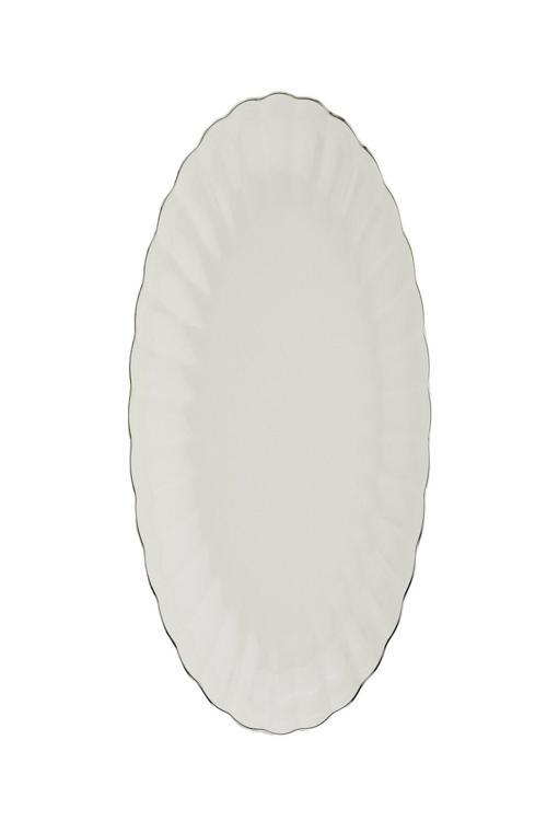 Bone Luz Platin File Kayık Tabak 27x19cm Tekli BNLZF28KY220