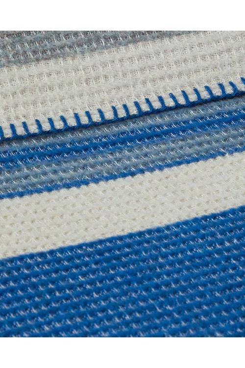 Striped Dört Mevsim Çift Kişilik Battaniye 180x220 Cm Mavi