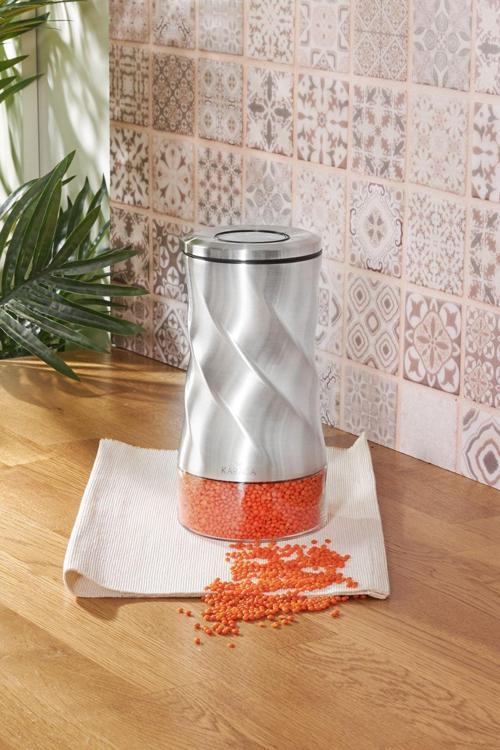 Tottori Inox Vakumlu Cam Kavanoz Saklama Kabı Medium