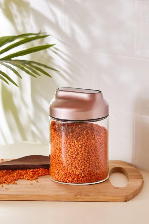 Dimple Rosegold Kavanoz Saklama Kabı - S