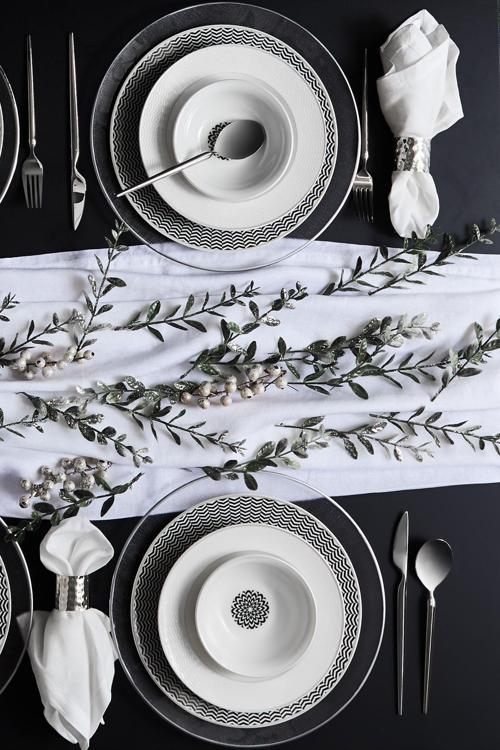 Newdebbie 24 Parça 6 Kişilik Porselen Yemek Takımı