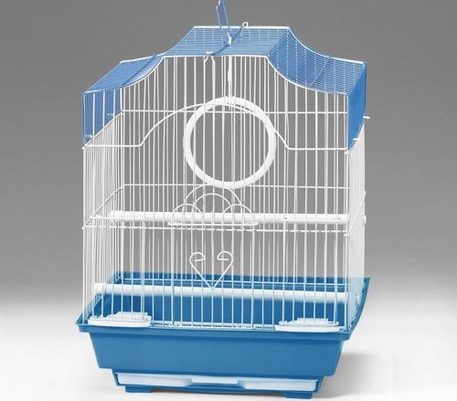 Qh Pet Kuş Kafesi 30x23x39 cm Mavi Kanarya Muhabbet Kuşu için