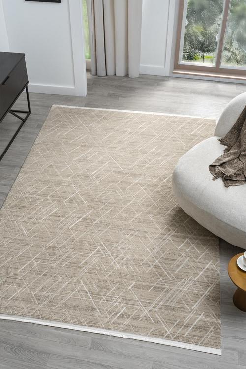Dream Bej Halı Modern Dokuma Halı Salon Oturma Odası Yatak Odası Halısı 13842A