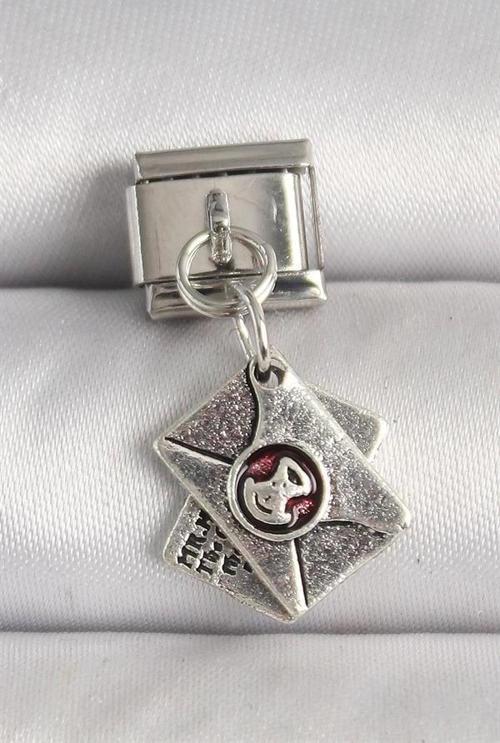 316L Çelik Gümüş Renk Mektup Model Nomination Charm