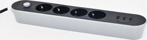 Akım Koruyuculu 3USB Port Hızlı Şarjlı 3Lü Priz