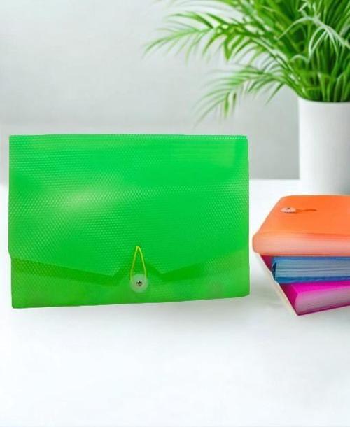 Körüklü Dosya 13 Bölümlü Cepli - Yeşil