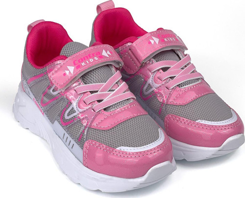 Kız Çocuk Pembe Buz Cırtlı Rahat Günlük Sneaker Spor Ayakkabı