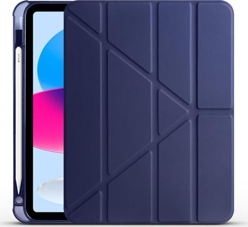iPad 10.9 2022 (10.Nesil) Kılıf Tri Folding Kalem Bölmeli Standlı