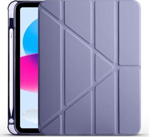 iPad 10.9 2022 (10.Nesil) Kılıf Tri Folding Kalem Bölmeli Standlı