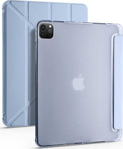 iPad Pro 12.9 2022 M2 Kılıf Tri Folding Kalem Bölmeli Standlı