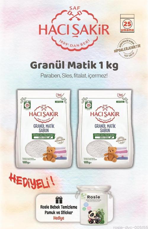 2 Adet Granül Matik Çamaşır Deterjanı 1000 gr ve Rosie