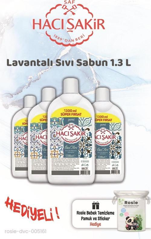 1300 ml 4'lü Lavanta Sıvı Sabun ve Rosie Hediye