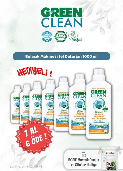 Bulaşık Jel Deterjan 1000 ml 7 AL 6 ÖDE ve Rosie Hediye
