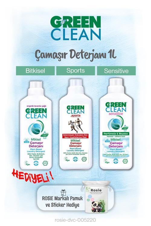 Çamaşır Deterjanları 1 L x 3 ve Rosie Pamuk Hediye