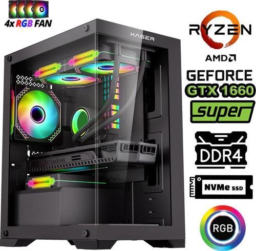 Blood x10 Ryzen 5 5500 16GB Ram 512GB M.2 SSD 6GB GTX1660 Super Masaüstü Oyuncu Bilgisayar