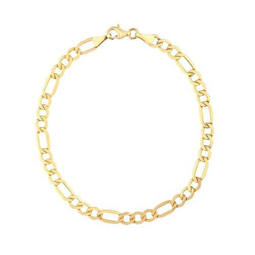 Figaro Düz Altın Bileklik